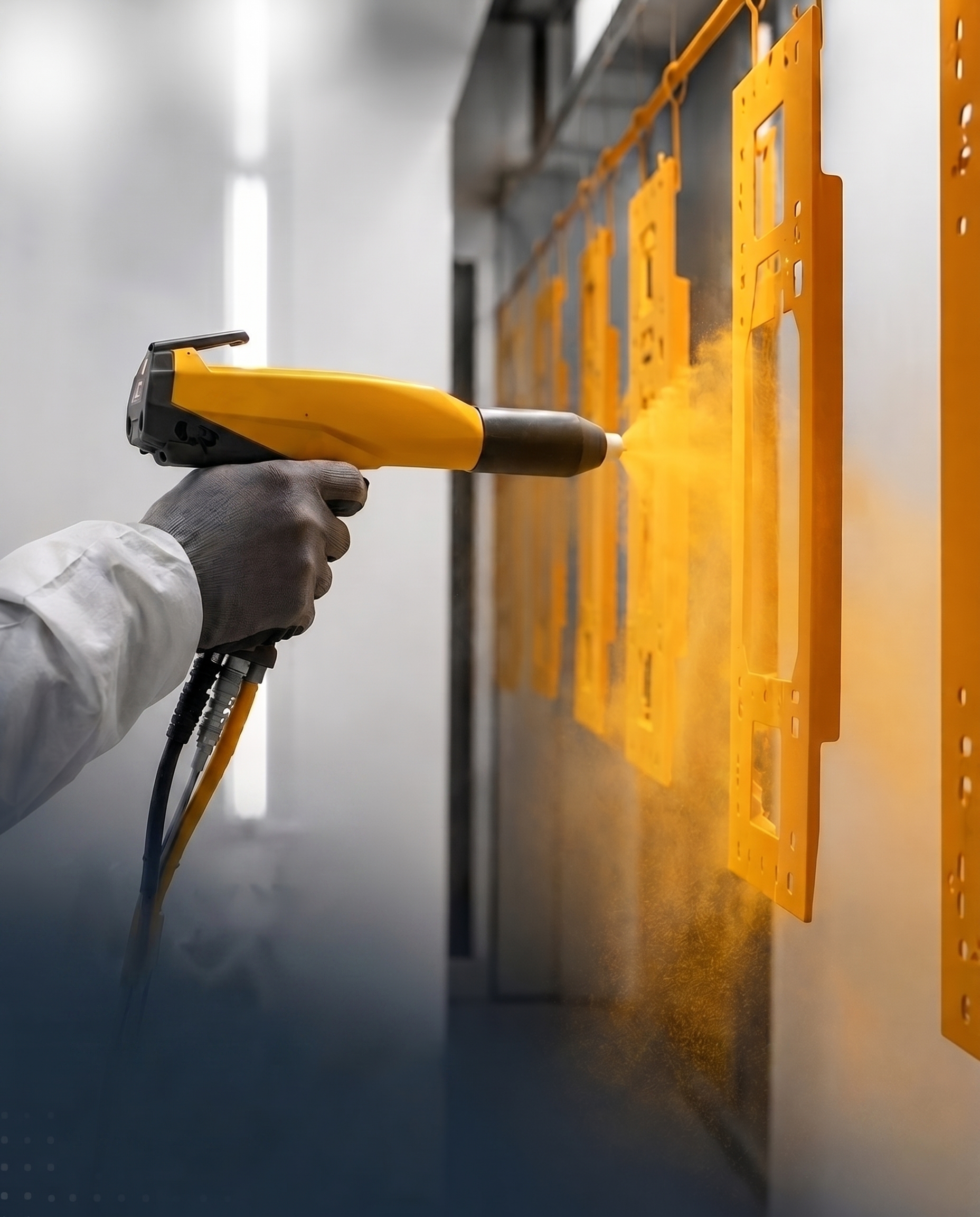 Görsel: Elektrostatik toz boya uygulama hattı